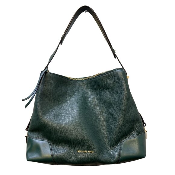 Michael Kors Green Leather Shoulder Bag - Picture 8 of 11